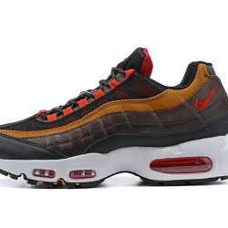 Men Nike Air Max 95 TT Grey Red and Brown Shoes 