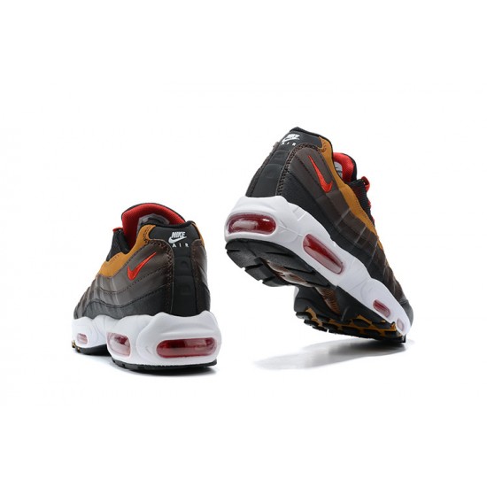 Men Nike Air Max 95 TT Grey Red and Brown Shoes 