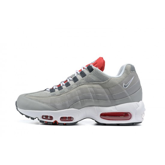 Men Nike Air Max 95 TT Grey White and Red Shoes 