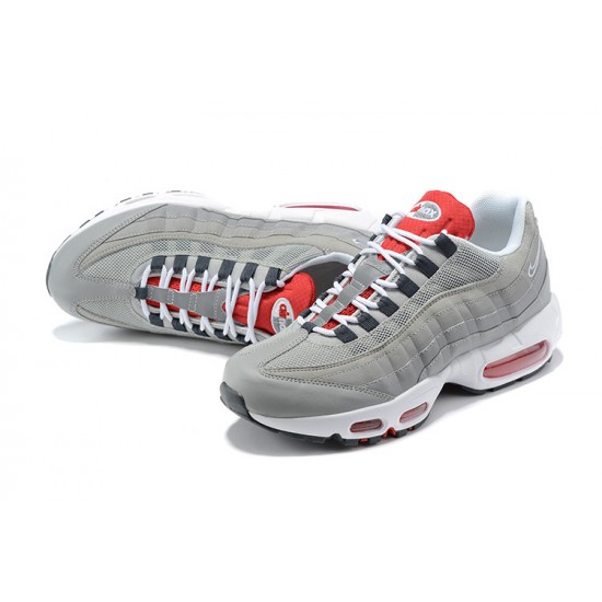 Men Nike Air Max 95 TT Grey White and Red Shoes 