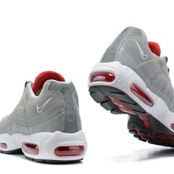 Men Nike Air Max 95 TT Grey White and Red Shoes 