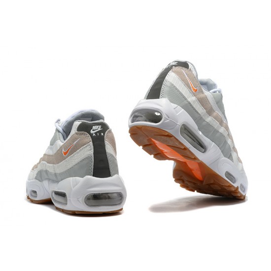 Men Nike Air Max 95 TT White Grey and Orange DM0011-100  Shoes