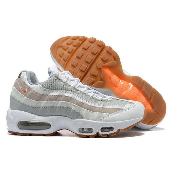 Men Nike Air Max 95 TT White Grey and Orange DM0011-100  Shoes