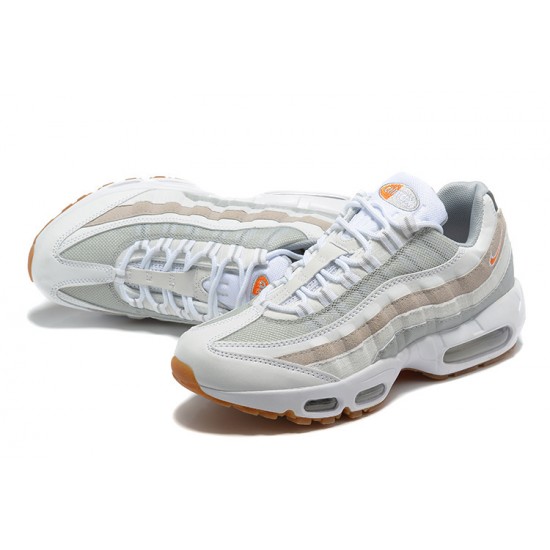 Men Nike Air Max 95 TT White Grey and Orange DM0011-100  Shoes