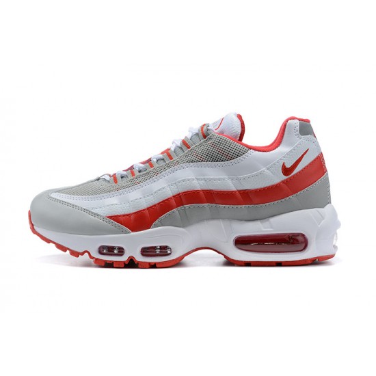 Men Nike Air Max 95 TT White Red and Grey Shoes