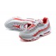 Men Nike Air Max 95 TT White Red and Grey Shoes