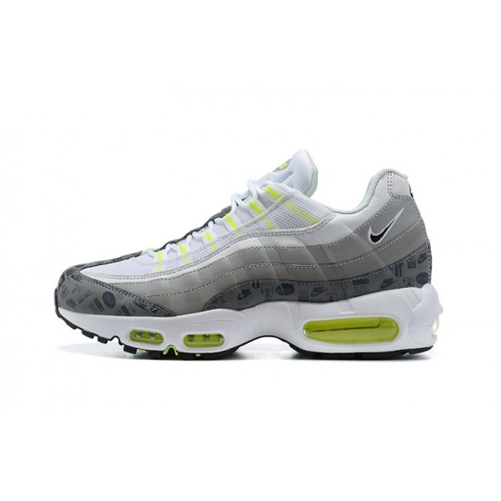 Men Nike Air Max 95 TT White and Grey Shoes