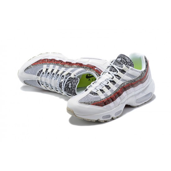 Men Nike Air Max 95 TT White and Red Shoes