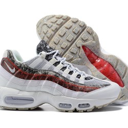 Men Nike Air Max 95 TT White and Red Shoes