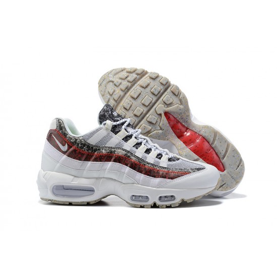 Men Nike Air Max 95 TT White and Red Shoes