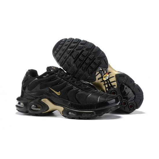 Men Nike Air Max Plus Tn Black Gold 852630-001 Shoes