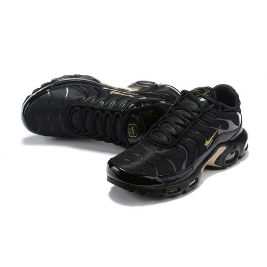 Men Nike Air Max Plus Tn Black Gold 852630-001 Shoes