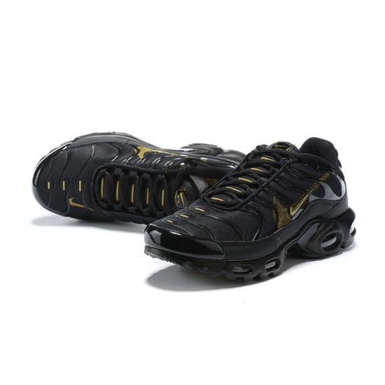 Men Nike Air Max Plus Tn Black Gold Shoes