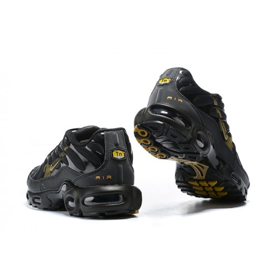 Men Nike Air Max Plus Tn Black Gold Shoes