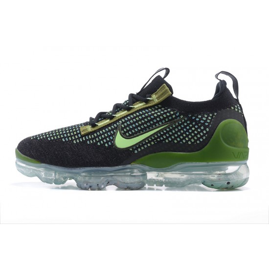 Women/Men Nike Air VaporMax 2021 Flyknit Black Green DQ7640-001 Shoes