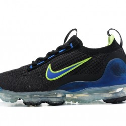 Women/Men Nike Air VaporMax 2021 Flyknit Black Green and Blue Shoes