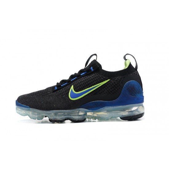 Women/Men Nike Air VaporMax 2021 Flyknit Black Green and Blue Shoes