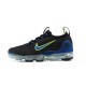 Women/Men Nike Air VaporMax 2021 Flyknit Black Green and Blue Shoes