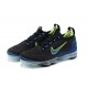 Women/Men Nike Air VaporMax 2021 Flyknit Black Green and Blue Shoes