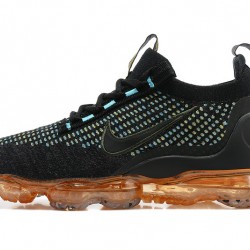 Women/Men Nike Air VaporMax 2021 Flyknit Black Orange Shoes