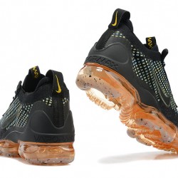 Women/Men Nike Air VaporMax 2021 Flyknit Black Orange Shoes