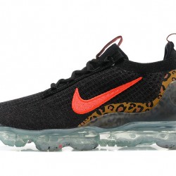 Women/Men Nike Air VaporMax 2021 Flyknit Black Red Shoes