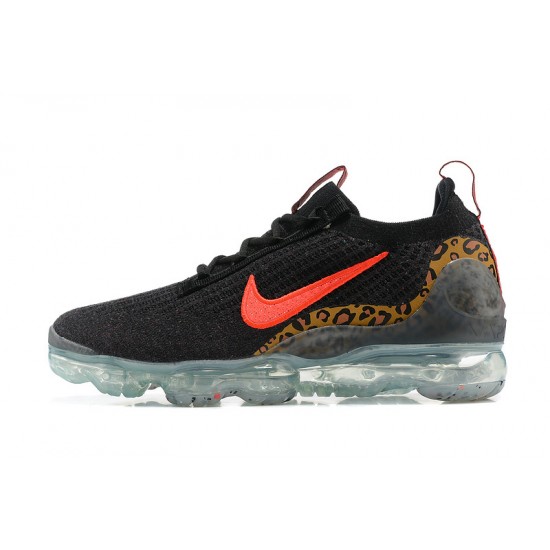 Women/Men Nike Air VaporMax 2021 Flyknit Black Red Shoes