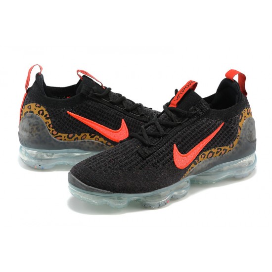 Women/Men Nike Air VaporMax 2021 Flyknit Black Red Shoes