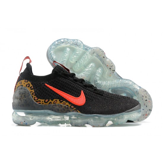 Women/Men Nike Air VaporMax 2021 Flyknit Black Red Shoes