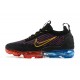 Women/Men Nike Air VaporMax 2021 Flyknit Black Red and Blue Shoes