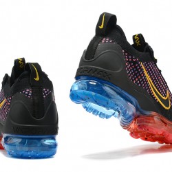 Women/Men Nike Air VaporMax 2021 Flyknit Black Red and Blue Shoes