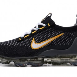 Women/Men Nike Air VaporMax 2021 Flyknit Black Yellow DH4086-001 Shoes