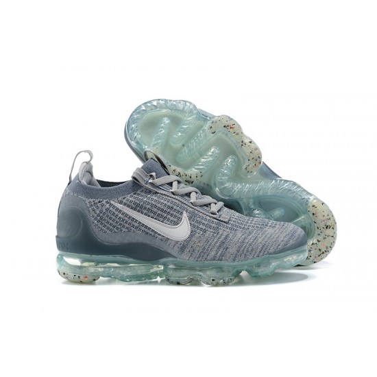 Women/Men Nike Air VaporMax 2021 Flyknit Grey Blue DH4084-400 Shoes