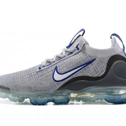 Women/Men Nike Air VaporMax 2021 Flyknit Grey Blue Shoes