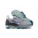 Women/Men Nike Air VaporMax 2021 Flyknit Grey Blue Shoes