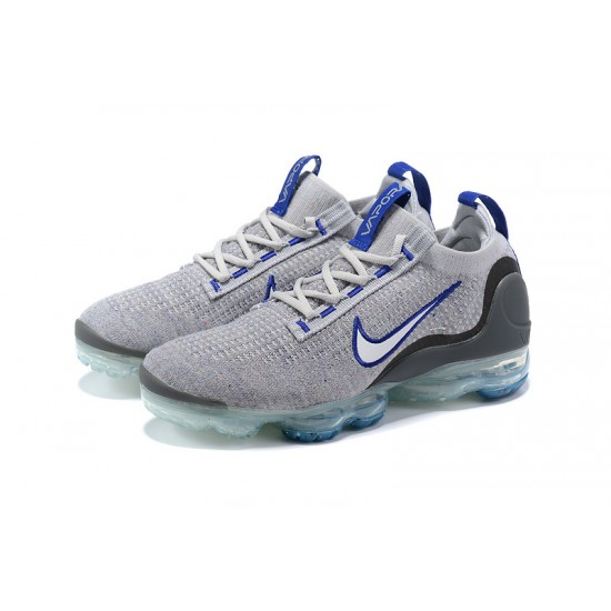 Women/Men Nike Air VaporMax 2021 Flyknit Grey Blue Shoes