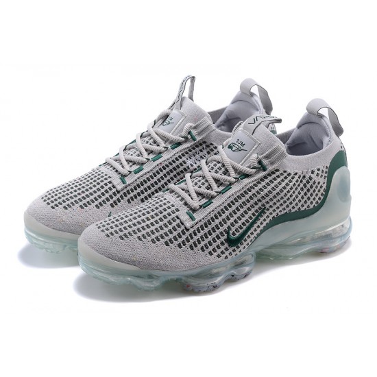 Women/Men Nike Air VaporMax 2021 Flyknit Grey Green DN3074-001 Shoes