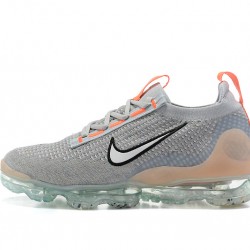 Women/Men Nike Air VaporMax 2021 Flyknit Grey Orange DH4084-002 Shoes