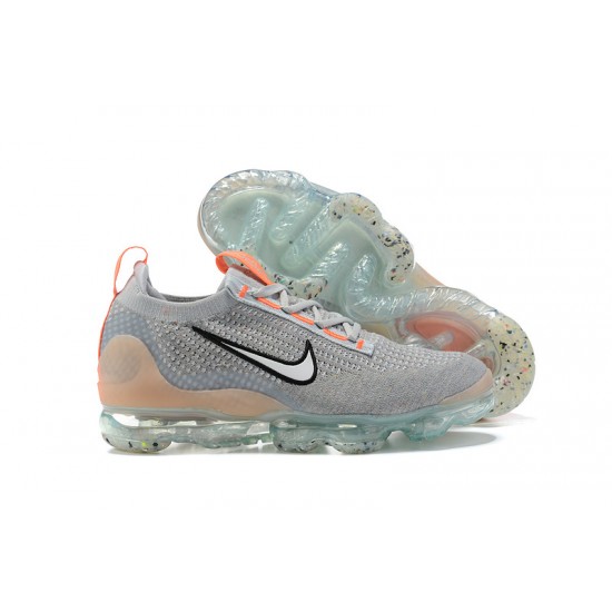 Women/Men Nike Air VaporMax 2021 Flyknit Grey Orange DH4084-002 Shoes