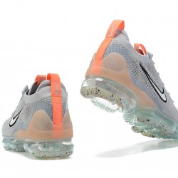 Women/Men Nike Air VaporMax 2021 Flyknit Grey Orange DH4084-002 Shoes