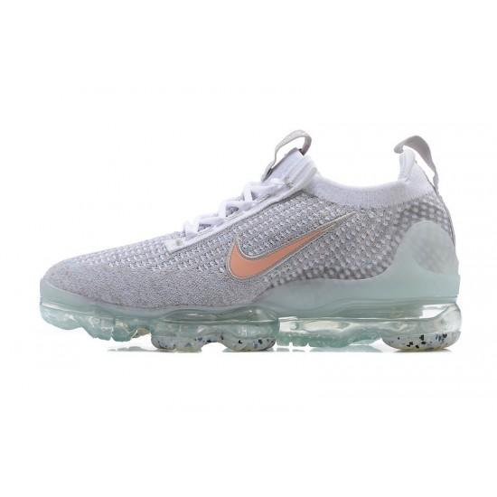 Women/Men Nike Air VaporMax 2021 Flyknit Grey Orange DH4090-002 Shoes