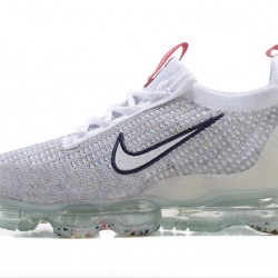 Women/Men Nike Air VaporMax 2021 Flyknit Grey Red DB1550-003 Shoes