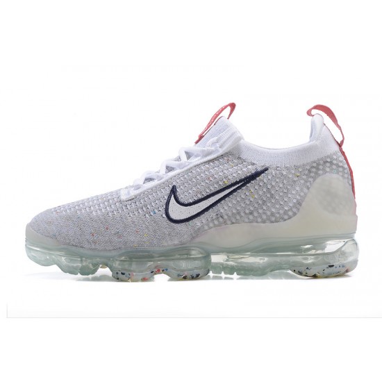 Women/Men Nike Air VaporMax 2021 Flyknit Grey Red DB1550-003 Shoes