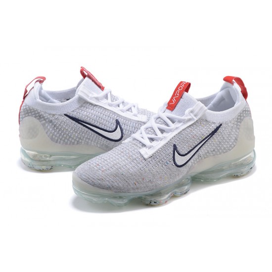 Women/Men Nike Air VaporMax 2021 Flyknit Grey Red DB1550-003 Shoes