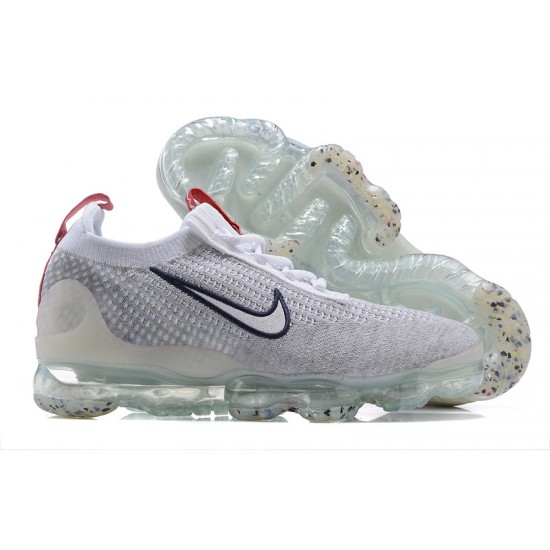 Women/Men Nike Air VaporMax 2021 Flyknit Grey Red DB1550-003 Shoes