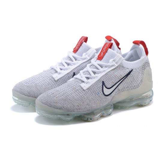 Women/Men Nike Air VaporMax 2021 Flyknit Grey Red DB1550-003 Shoes