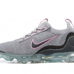 Women/Men Nike Air VaporMax 2021 Flyknit Pink Grey DB1550-004 Shoes