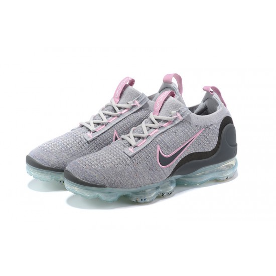 Women/Men Nike Air VaporMax 2021 Flyknit Pink Grey DB1550-004 Shoes