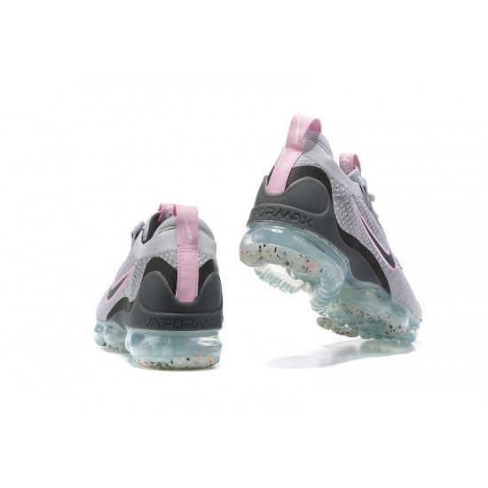 Women/Men Nike Air VaporMax 2021 Flyknit Pink Grey DB1550-004 Shoes