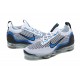 Women/Men Nike Air VaporMax 2021 Flyknit White Blue DM0025-001 Shoes